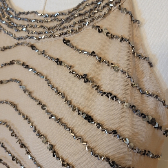 Adrianna Papell Beaded Halter Evening Gown Size 12 - Picture 8 of 8